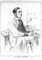 view M0001685: Reproduction of a portrait of Sir Morell Mackenzie (1837-1892), British physician and one of the pioneers of laryngology