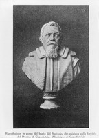 view M0001320: Book illustration of a bust of Santorio Santorio (1561-1636), Italian physiologist and physician