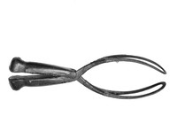 view M0001475: Short obstetrical forceps, type designed by William Smellie (1697-1763), Scottish surgeon, in 1746