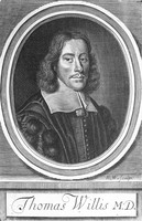 view M0001354: Reproduction of a portrait of Thomas Willis FRS (1621-1675), English doctor. Line engraving by R. White after D. Loggan