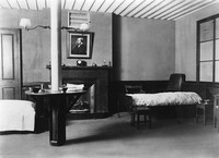 view M0001302: Photograph of a reconstruction of the Lister ward, formerly on display in the Wellcome Historical Medical Museum