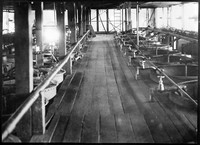 view M0001619: Photograph of a general view of the interior of a quinine extraction factory at Mangpoo, India, illustrating the cultivation of cinchona and the production of quinine