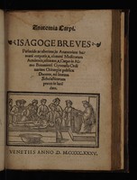 view Anatomia Carpi Isagoge breves perlucide ac uberime, in anatomiam humani corporis / [Jacopo Berengario da Carpi].