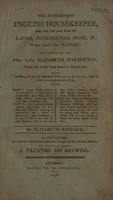 view The experienced English housekeeper. To which is added a treatise on brewing / [Elizabeth Raffald].