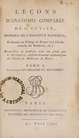 view Leçons d'anatomie comparée / de G. Cuvier, recueillies et publiées sous ses yeux par C. Duméril [- G.L. Duvernoy].