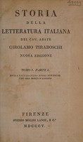 view Storia della letteratura italiana / del cav. abate Girolamo Tiraboschi.