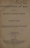 view The constitution of man considered in relation to external objects / By George Combe.