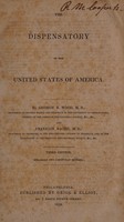 view The dispensatory of the United States of America / By George B. Wood and Franklin Bache.