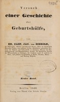 view Versuch einer Geschichte der Geburtshülfe / [Eduard Caspar Jacob von Siebold].