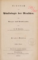 view Lehrbuch der Physiologie des Menschen. Für Äerzte und Studirende / [G. Valentin].