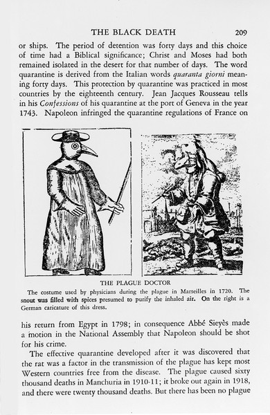 M0001928: Reproduction of two depictions of "The plague doctor"