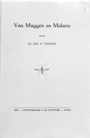 view M0001719: Reproduction of the title page from Van muggen en malaria, 1924