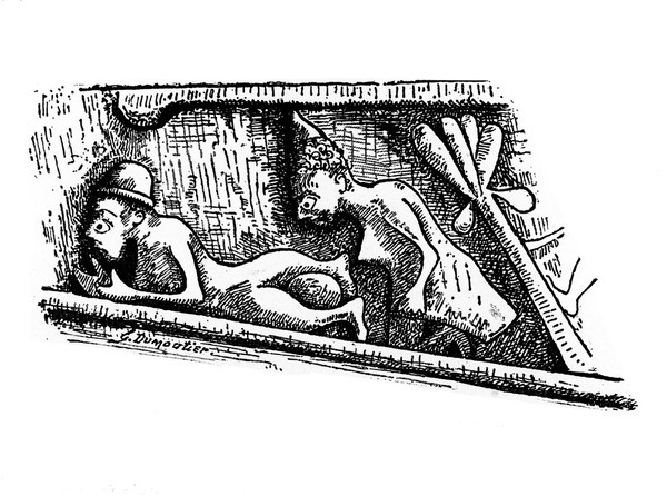 M0001879: Book illustration relating to childbirth