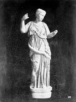 view M0001936: Reproduction of a photograph of a statue of Hygeia, Greco-Roman goddess of health and hygiene