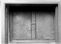 view M0002520: Michael Faraday's cupboard at the Royal Institution
