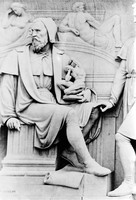 view M0002368: Portrait of a Michelangelo sculpture holding sculpted figure