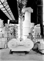 view M0002516: Stonework for Wellcome Research Institute Building at Trollope & Colls yard.