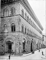 view M0002471: Exterior view of the Palazzo Medici / M0002472: Interior courtyard of the Palazzo Medici