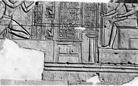 view M0002838: Wall carvings depicting surgical instruments, Temple of Kom Ombo