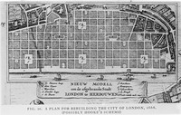 view M0003252: A plan for rebuilding the City of London, 1666.