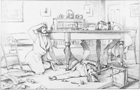 view M0003274: Sir James Young Simpson (1811-1870) and two friends, having tested chloroform