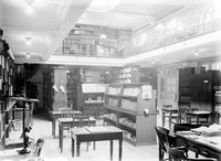 view M0003107: Interior of medical library, Ministry of Health