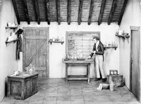 view M0003392: Diorama of Henry Hill Hickman experimenting in his laboratory