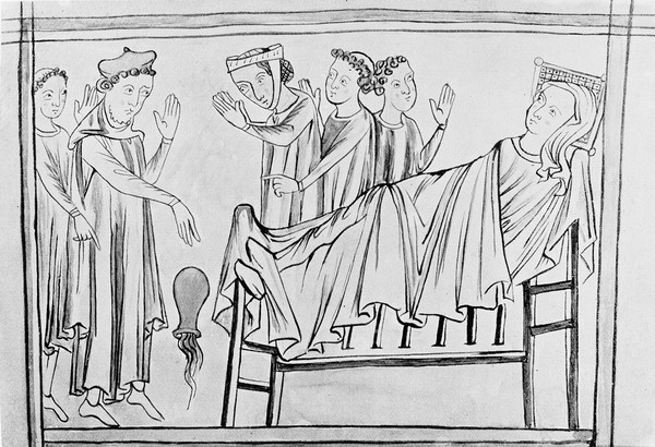 M0003355: Anglo-Norman physician and patient.