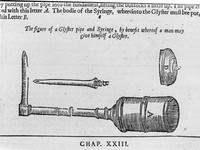 view M0002916: "The figure of a Clyster pipe and syringe…"