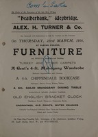 view Sales catalogue: Alex H. Turner & Co.