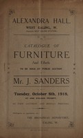 view Sales catalogue: J. Sanders