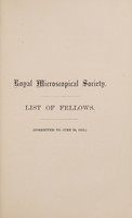 view Royal Microscopical Society - List of Fellows