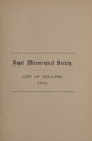 view Royal Microscopical Society - List of Fellows