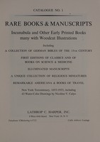 view Sales catalogue 1: Lathorp C. Harper, Inc.