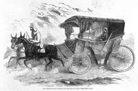 view M0003651: Florence Nightingale in a carriage, Crimean War