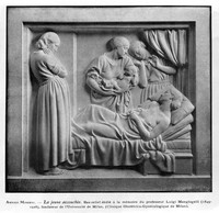 view M0003946: Bas relief of a childbirth scene, Abrigo Minervi