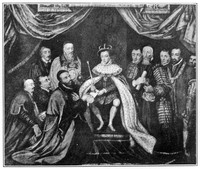view M0003683: Edward VI presenting a Charter to Bridewell Hospital