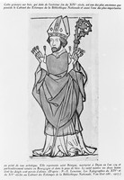 view M0003945: 14th century drawing of Saint Benigne, also known as Saint Benignus of Dijon