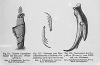 view M0003932: Illustrations of surgical instruments from West Africa, the Caroline Islands and Borneo