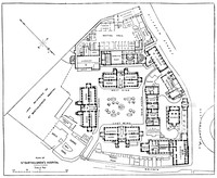 view M0003628: Plan of St. Bartholomew's Hospital, London