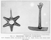 view M0003694: Star-shaped mace and knife, Peru