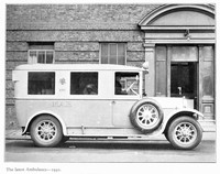 view M0003833: Exterior of an ambulance used by the Metropolitan Asylums Board, 1930