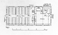 view M0003423: Plan of the men's canteen at a National Projectile Factory / M0003423EB: "Men's Canteen, National Projectile Factory"