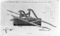 view M0004092: Illustration of a machine for clearing roads from mud