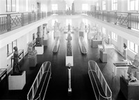 view M0004494: Wellcome Historical Medical Museum, view of Hall of Statuary, Euston Road