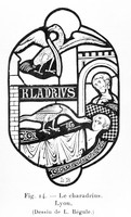 view M0004708: Illustration of "Caladre" (Caladrius)