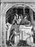 view M0005649: A verger's dream: Saints Cosmas and Damian performing a miraculous cure by transplantation of a leg