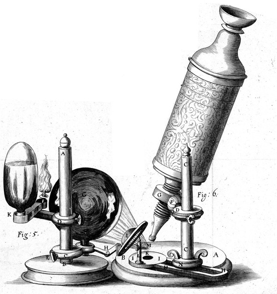 M0005217: Robert Hooke's microscope, 1665