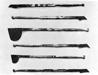 view M0004929: Set of six lancets for scarification, Alexandrian period