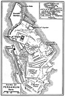 view M0005012: Plan of the ruins of Pergamum, Turkey